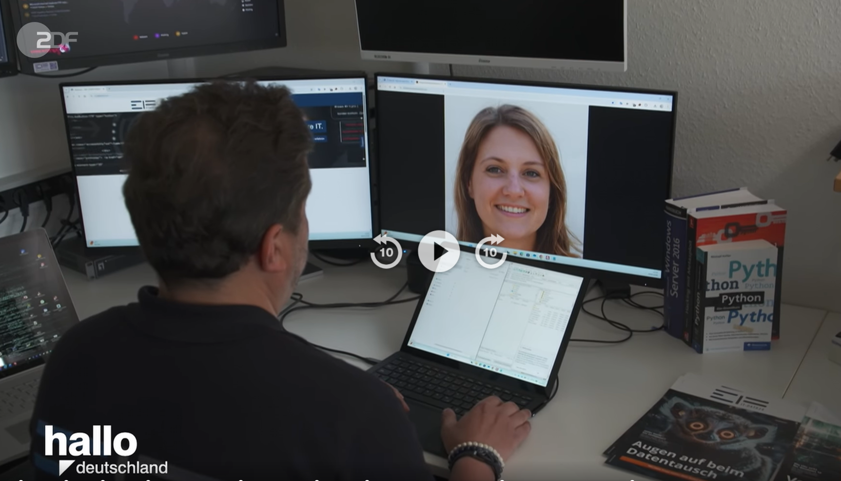 ZDF-Beitrag mit Daniel Esteve bei der Analyse eines Cybersecurity-Themas